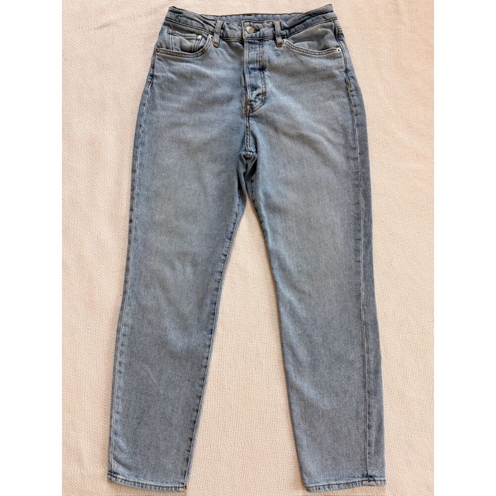 &Denim Light Wash High Rise Mom Jeans - Women's Size 8